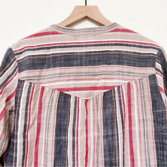 XiRENA Emersyn Striped Long Sleeve Tie Dress Multi Color Neutral Boho Size L - Picture 9 of 12